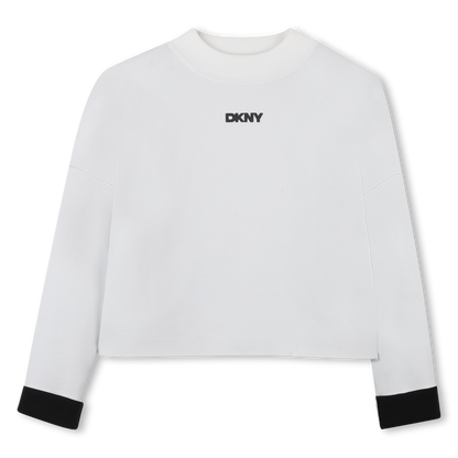 DKNY GIRL REVERSIBLE KNIT SWEATER