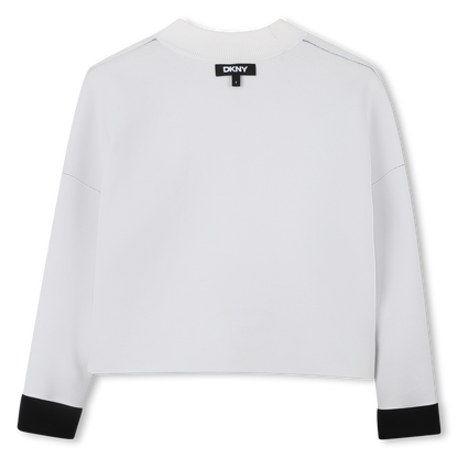 DKNY GIRL REVERSIBLE KNIT SWEATER