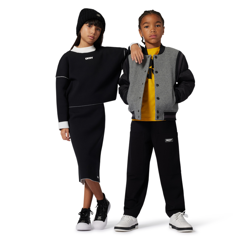 DKNY GIRL REVERSIBLE KNIT SWEATER