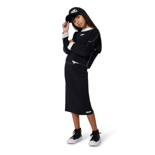 DKNY GIRL REVERSIBLE KNIT SWEATER