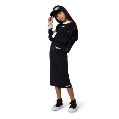 DKNY GIRL REVERSIBLE KNIT SWEATER