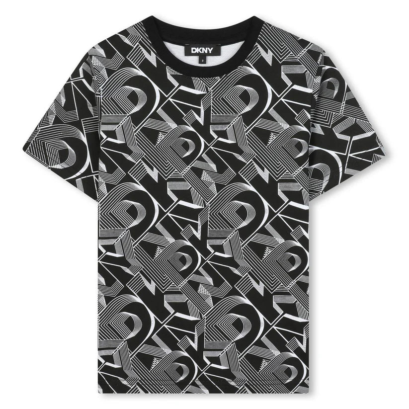 DKNY KIDS ALLOVER LOGO T SHIRT