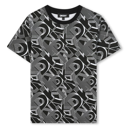 DKNY KIDS ALLOVER LOGO T SHIRT
