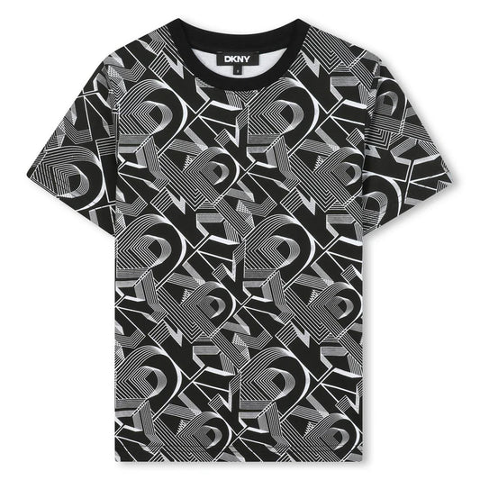 DKNY KIDS ALLOVER LOGO T SHIRT