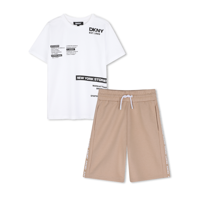 DKNY KIDS T SHIRT & SHORT SET