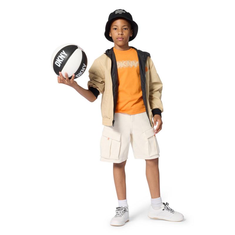 DKNY KIDS FLEECE BERMUDA CARGO SHORTS