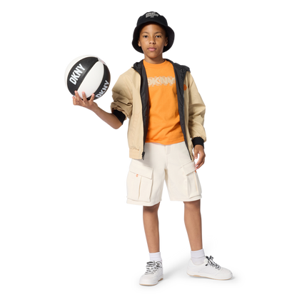 DKNY KIDS FLEECE BERMUDA CARGO SHORTS