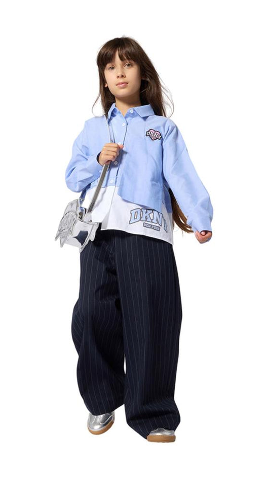 DKNY GIRLS STRIPED LOOSE PANTS