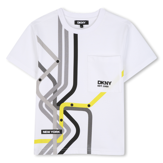 DKNY KIDS SS STRIPES T SHIRT