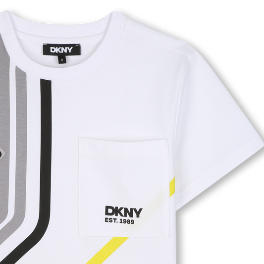 DKNY KIDS SS STRIPES T SHIRT