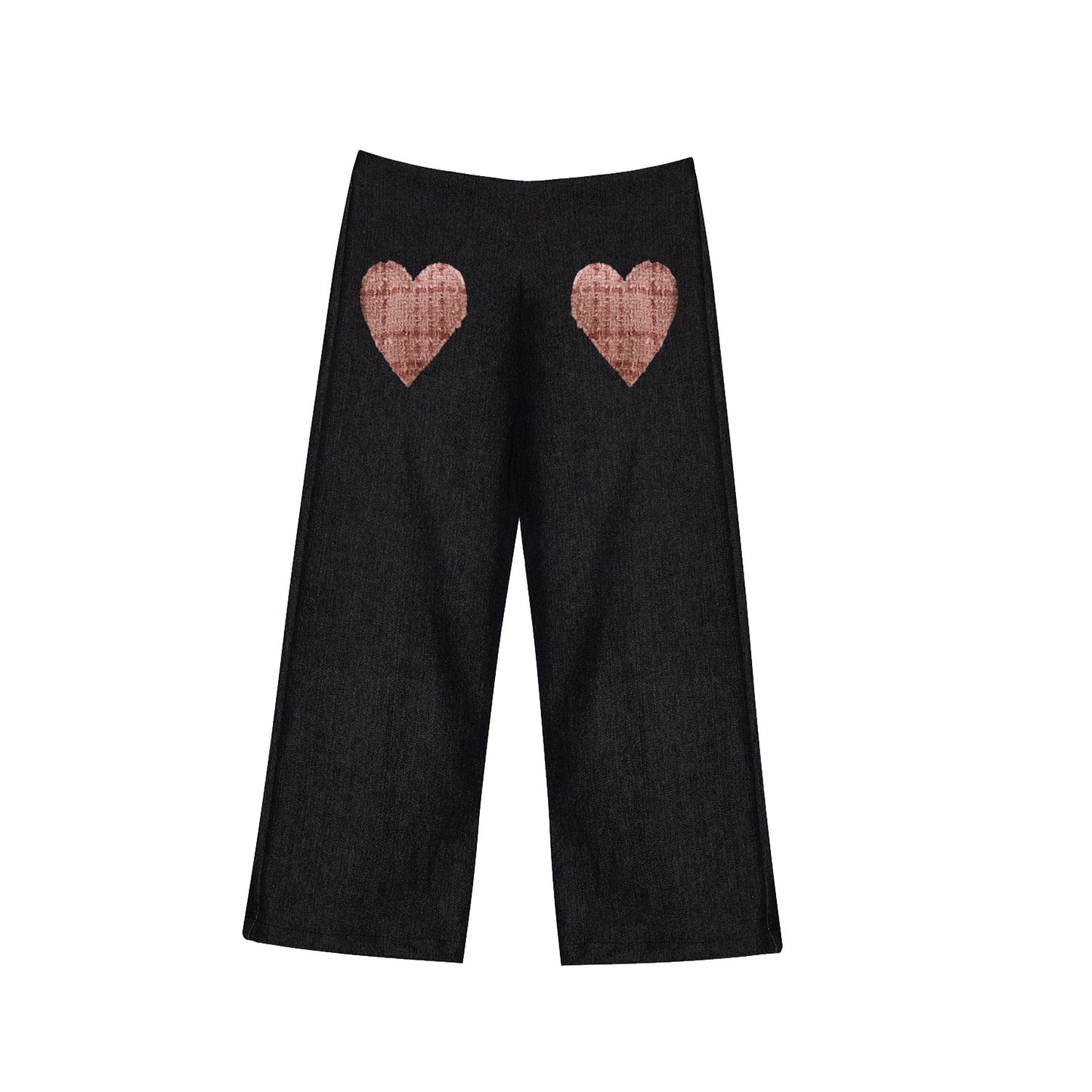 TC THE FESTIVE DROP DENIM TWEED HEART PANTS