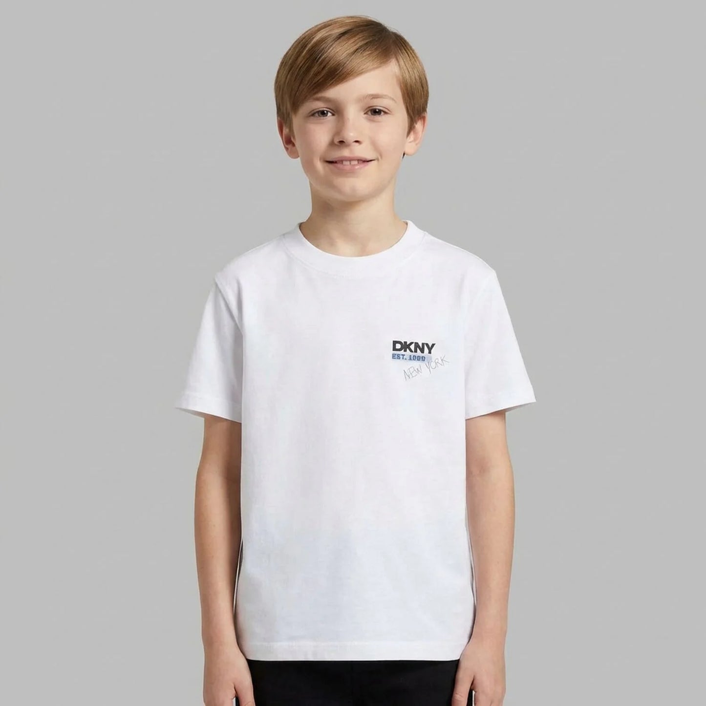 DKNY KIDS BACK PRINT LOGO T SHIRT