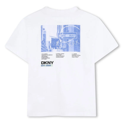 DKNY KIDS BACK PRINT LOGO T SHIRT