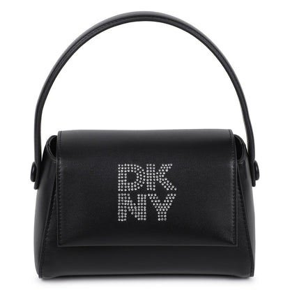 DKNY KIDS GIRLS BLACK FAUX LEATHER HANDBAG