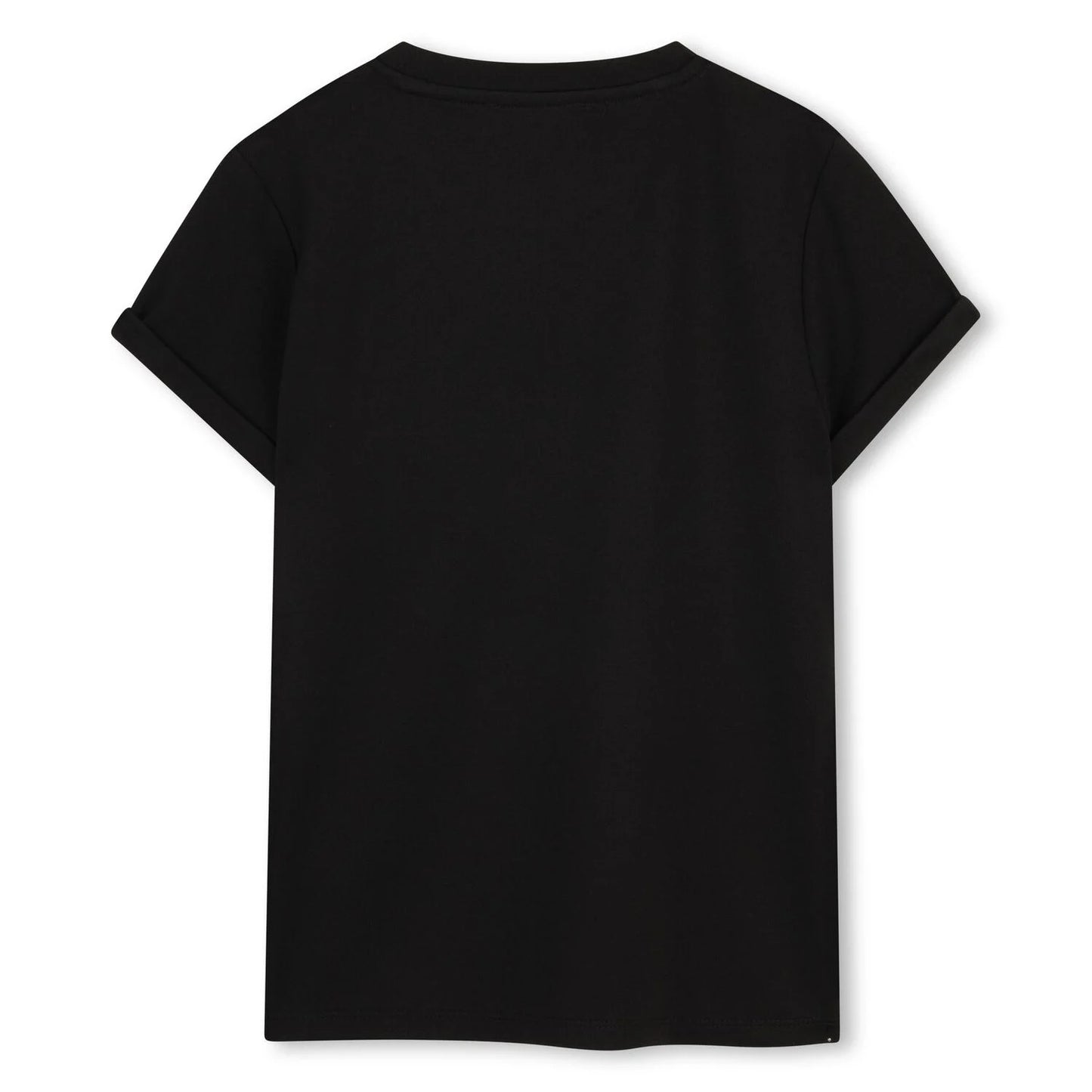 DKNY GIRLS MINI ME BLACK LOGO T-SHIRT
