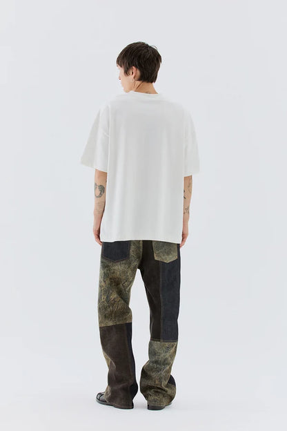 IM BRIAN BAGGY JEANS PATCHWORK