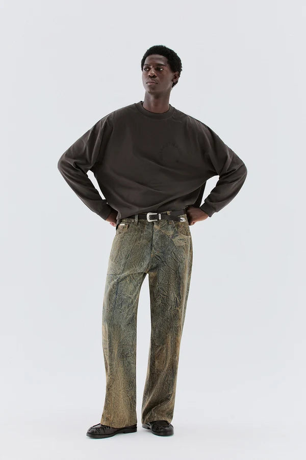IM BRIAN BAGGY JEANS WITH A FADED EFFECT
