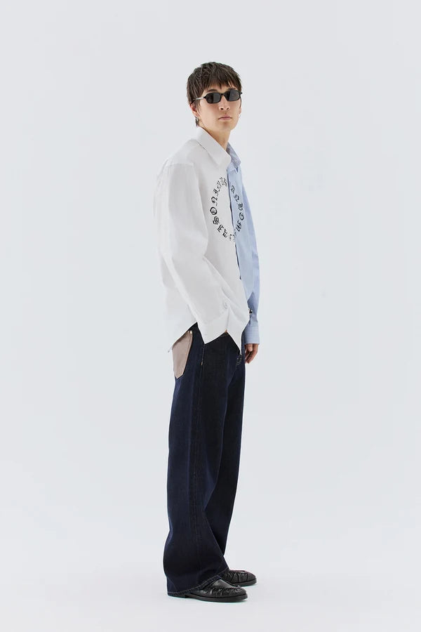 IM BRIAN WIDE-LEG RAW WASH JEANS