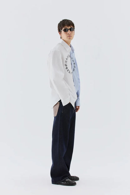 IM BRIAN WIDE-LEG RAW WASH JEANS