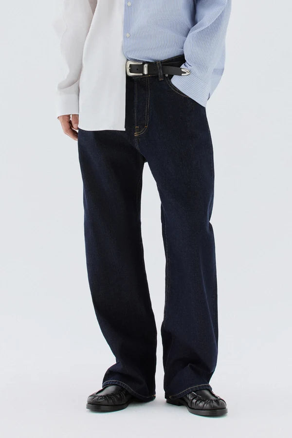 IM BRIAN WIDE-LEG RAW WASH JEANS