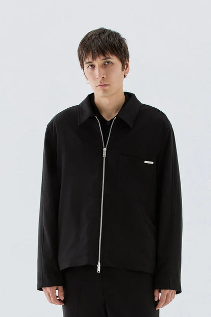 IM BRIAN ZIP-UP JACKET - BLACK