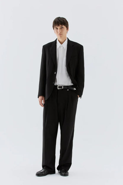 IM BRIAN PLEATED WIDE LEG SMART TROUSER