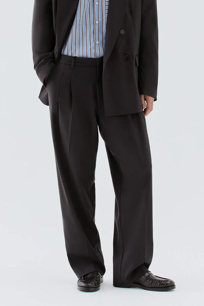 IM BRIAN WIDE LEG PLEATED SMART TROUSER