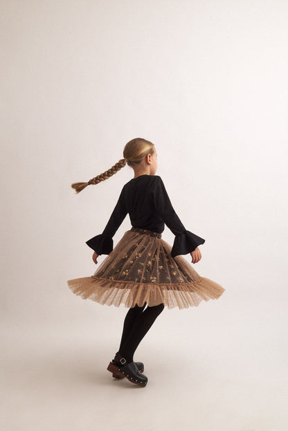 TWO IN A CASTLE ENGRAVED FLORAL TUTU SKIRT
