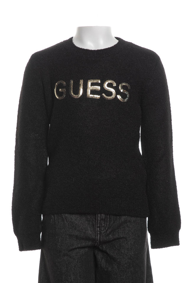 GUESS JEANS GIRLS SEQUINS LOGO KNITTED SWEATER