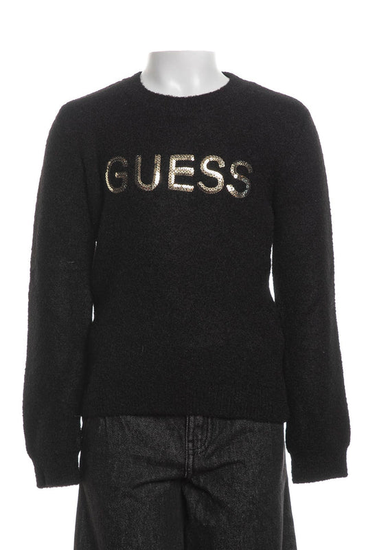 GUESS JEANS GIRLS SEQUINS LOGO KNITTED SWEATER
