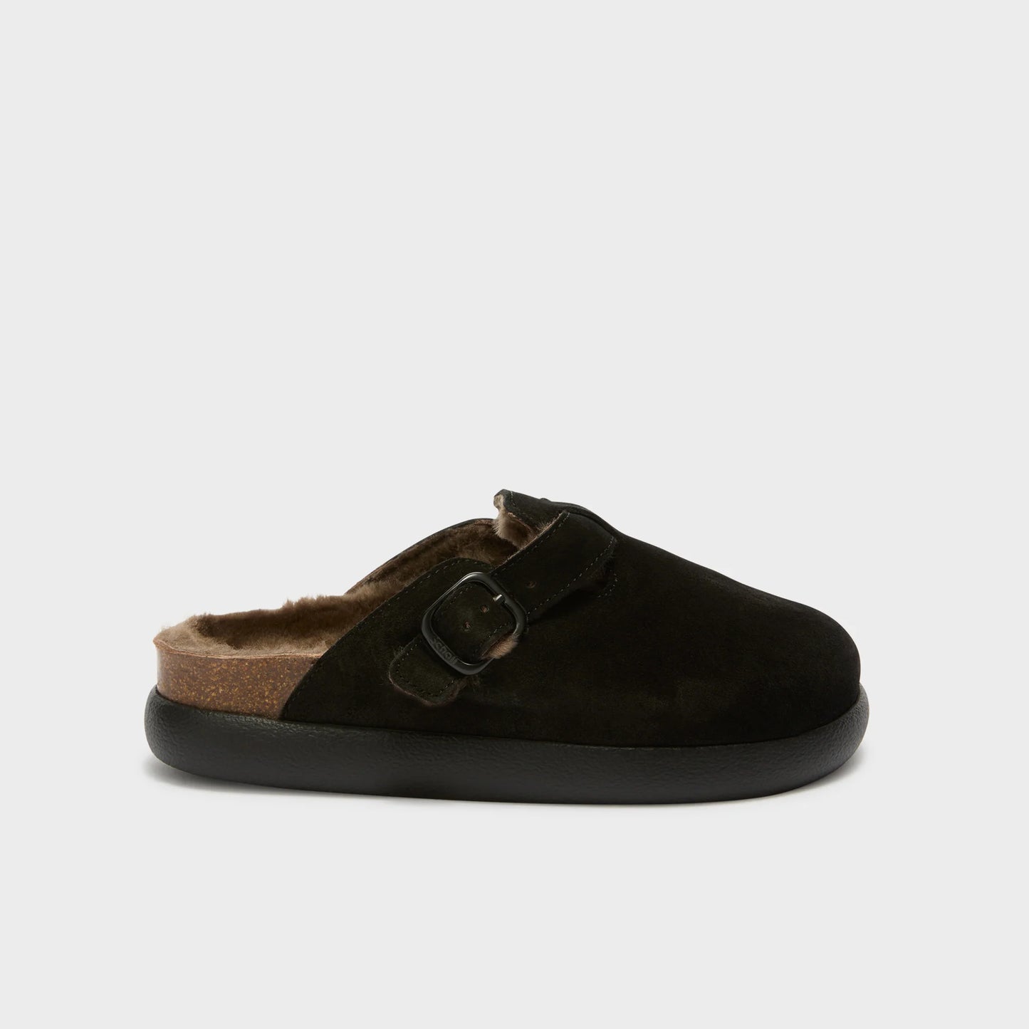 SCHOLL FAE FUR CHUNKY MULES