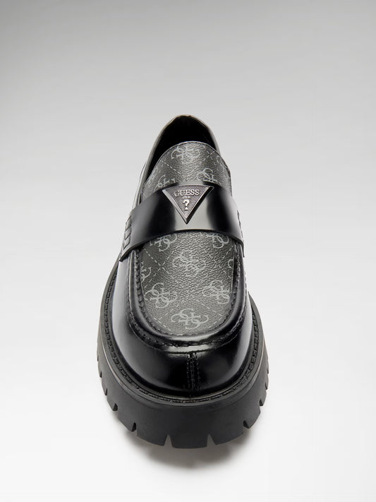 GUESS MAN GORIZIA LEATHER BLEND MOCASSIN