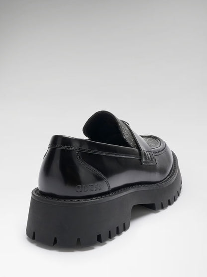 GUESS MAN GORIZIA LEATHER BLEND MOCASSIN
