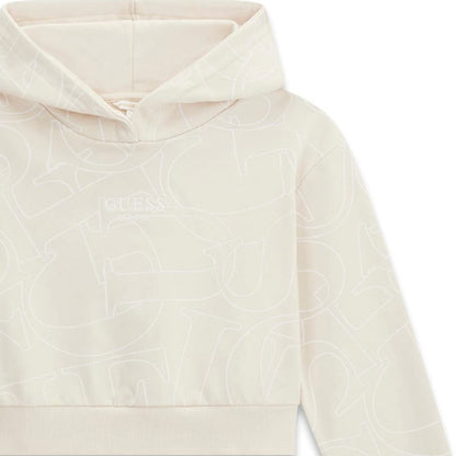 GUESS KIDS GIRLS HOODED MULTIPATTERN SWEATSHIRT