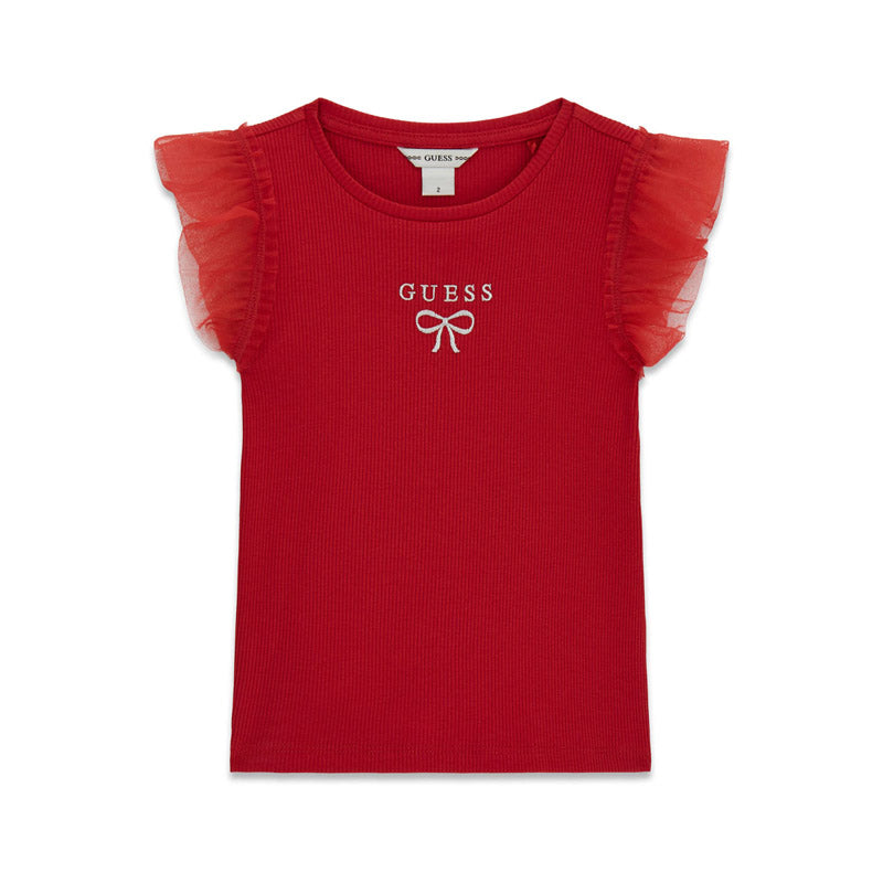 GUESS KIDS RIB MESH T SHIRT