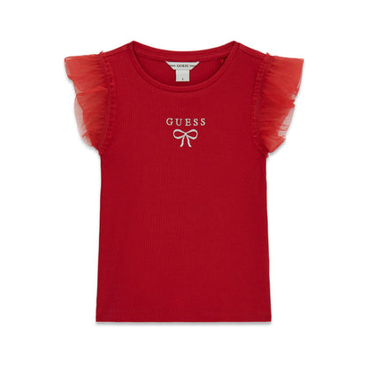 GUESS KIDS RIB MESH T SHIRT