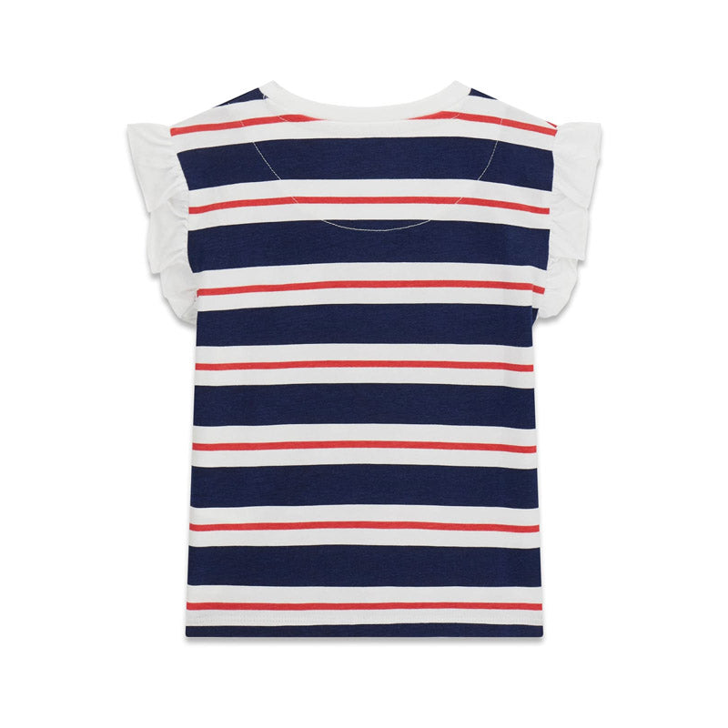 GUESS KIDS HEART TRIANGLE STRIPED T SHIRT