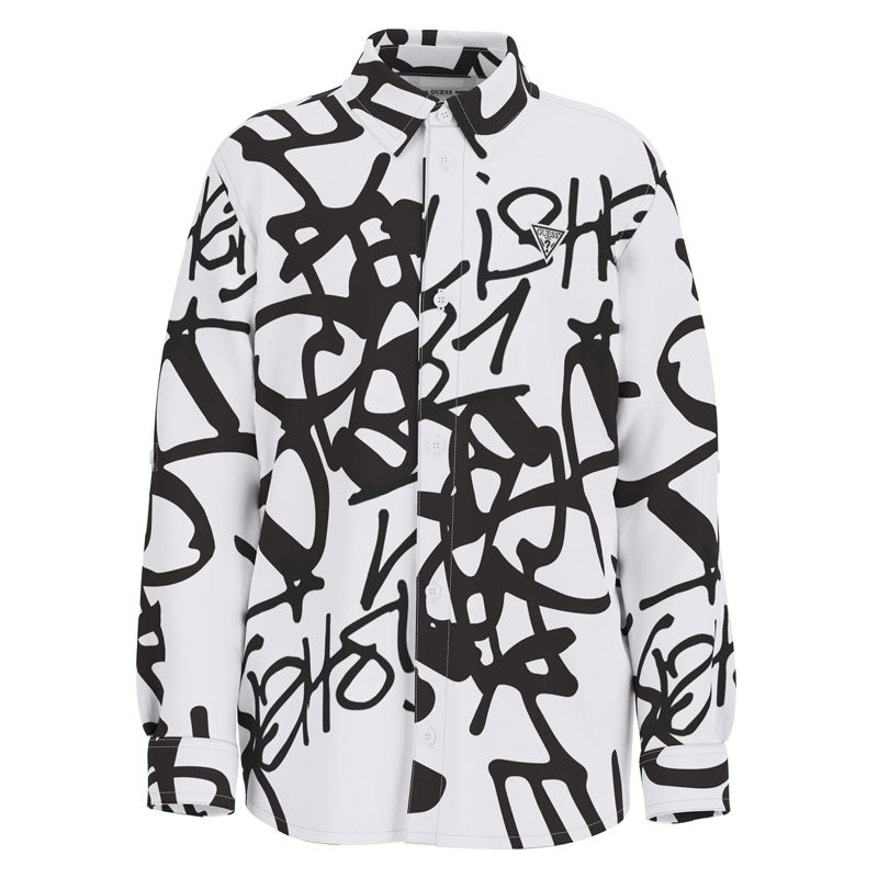 GUESS KIDS STRETCH POPLIN AJDUSTABLE SHIRT