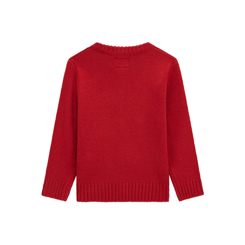 GUESS JEANS KIDS LOGO KNITTED SWEATER