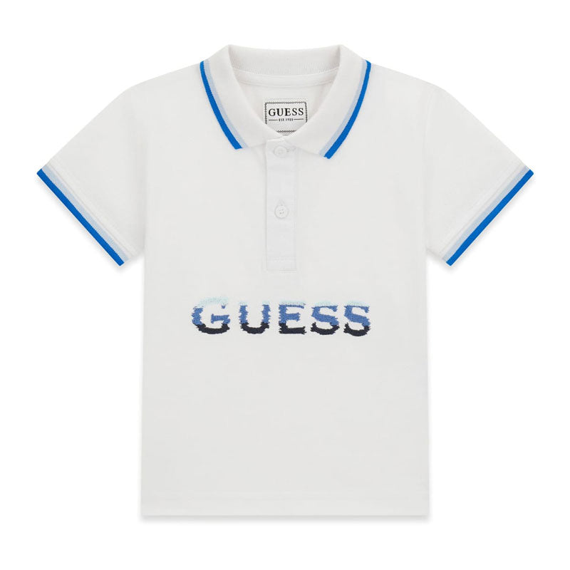 GUESS KIDS EMBROIDERY LOGO POLO T SHIRT