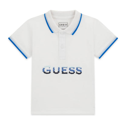 GUESS KIDS EMBROIDERY LOGO POLO T SHIRT