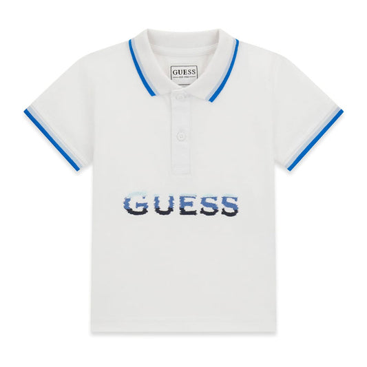 GUESS KIDS EMBROIDERY LOGO POLO T SHIRT