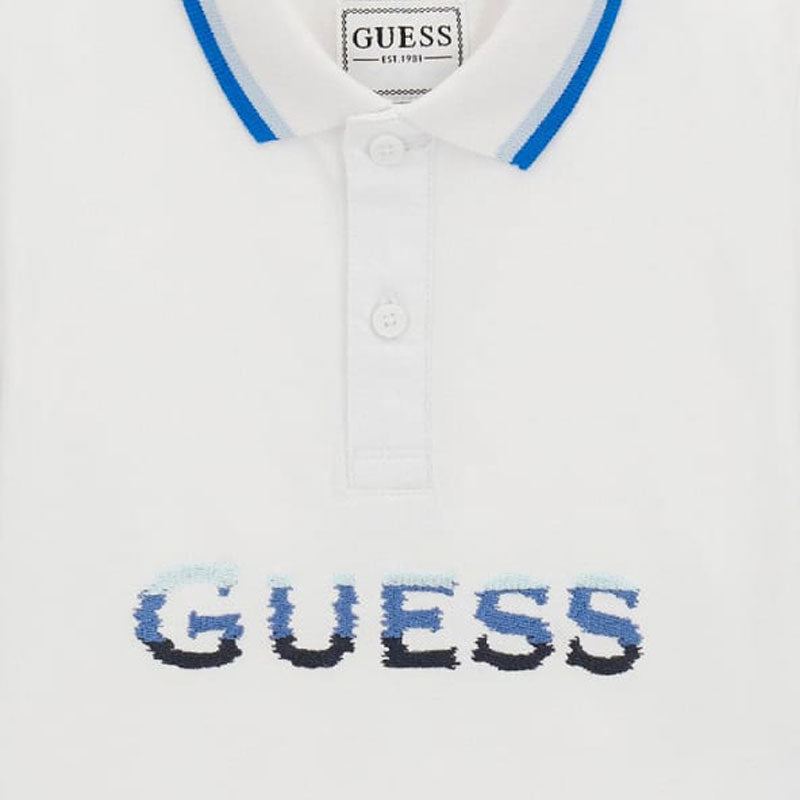 GUESS KIDS EMBROIDERY LOGO POLO T SHIRT