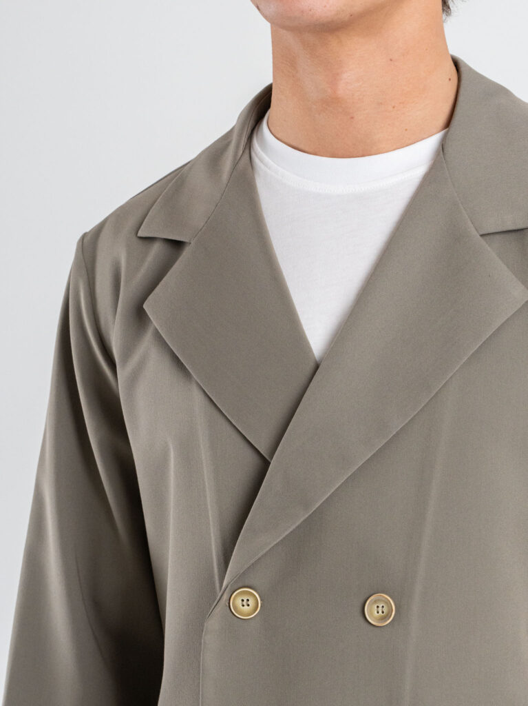 GIANNI LUPO REGULAR FIT DOUBLE-BREASTED 3/4 SLEEVE CO-ORD JACKET