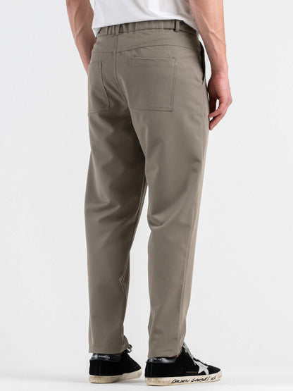 GIANNI LUPO LIGHTWEIGHT CO-ORD CROPPED TROUSERS WITH ELASTIC WAIST