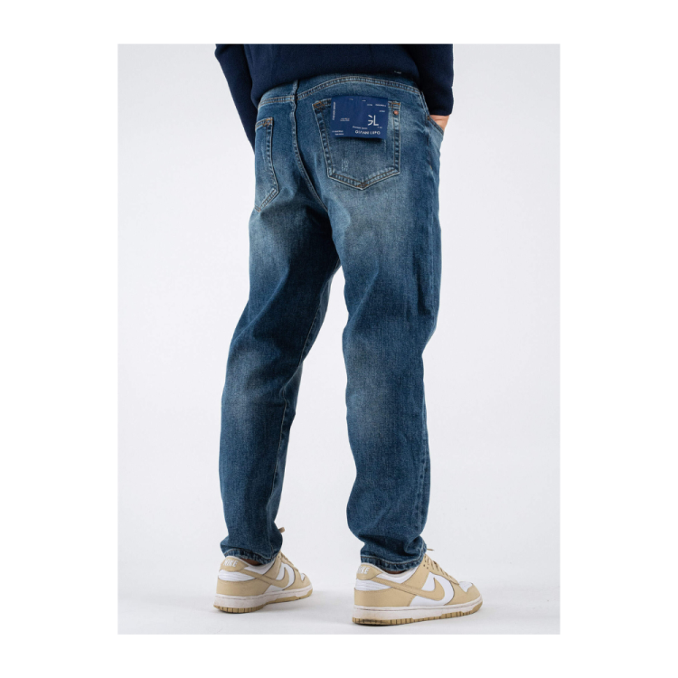 GIANNI LUPO DAD OVERSIZED JEAN WITH USED EFFECT