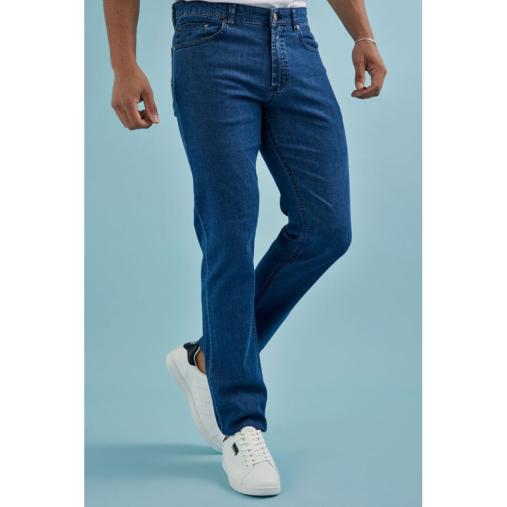 GUY LAROCHE FIVE-POCKET REGULAR FIT JEANS