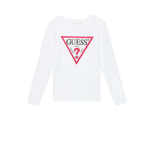 GUESS KIDS GIRLS RHINESTONES TRIANGLE T SHIRT