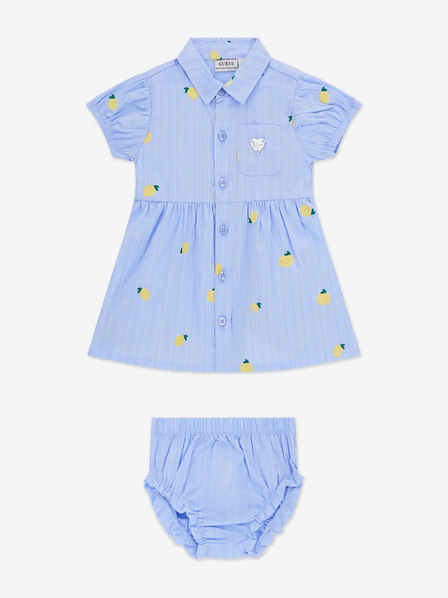 GUESS KIDS SET POPLIN DRESS & PANTIES