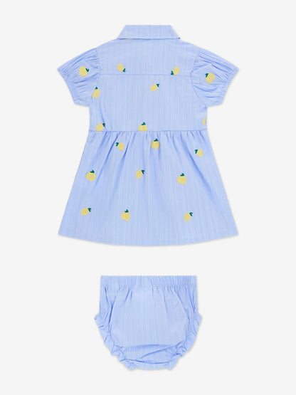 GUESS KIDS SET POPLIN DRESS & PANTIES